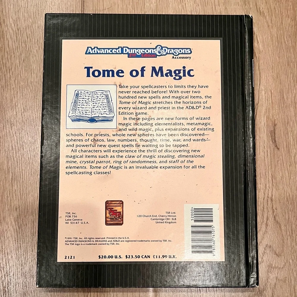 Advanced Dungeons & Dragons AD&D:‎ 2nd Edition Tome of Magic 2121 TSR Comic Book